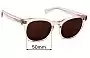 Sunglass Fix Verres de Remplacement pour Assembly Label  Frame 01 - 50mm Wide 