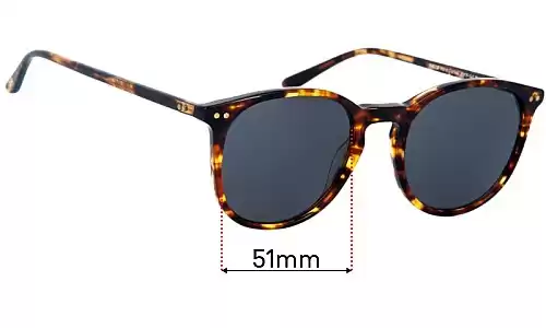 Sunglass Fix Replacement Lenses for Bailey Nelson Wells - 51mm Wide Bailey Nelson Wells Replacement Lenses 51mm wide
