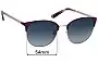 Sunglass Fix Lentes de Repuesto para Brianna 21BL2S - 54mm Wide 