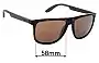 Sunglass Fix Verres de Remplacement pour Carrera 5003 - 58mm Wide 
