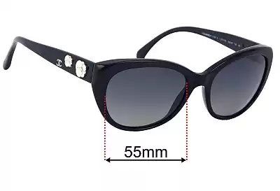 Chanel 5187-H Ersatzgläser 55mm wide 