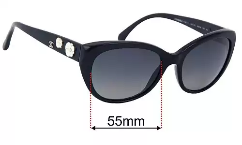 Chanel 5187-H Lentes de Repuesto 55mm wide 