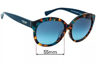 Coach HC8159F Replacement Lenses 55mm wide 