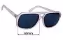 Sunglass Fix Replacement Lenses for Electric Dude - 60mm Wide 