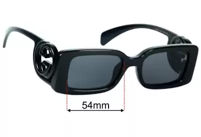 Gucci GG1325S Replacement Lenses 54mm wide 