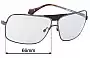 Sunglass Fix Replacement Lenses for John Richmond  JR65502 - 66mm Wide 