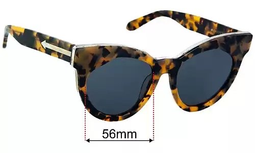 Sunglass Fix Replacement Lenses for Karen Walker Burst - 56mm Wide Karen Walker Burst Replacement Lenses 56mm wide