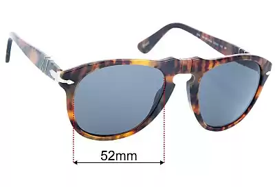 Persol 649 Replacement Lenses 52mm wide 