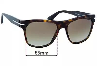 Prada SPR03R Ersatzgläser 55mm wide 