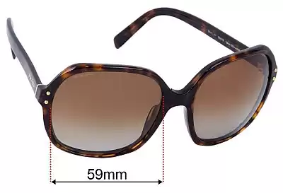 Prada SPR17M Replacement Lenses 59mm wide 