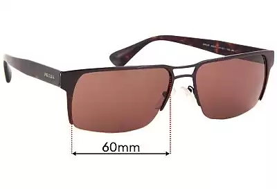 Prada SPR52R Ersatzgläser 60mm wide 