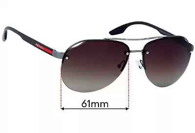 Prada SPS52V Replacement Lenses 61mm wide 