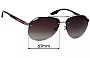 Sunglass Fix Ersatzgläser für Prada SPS52V - 61mm Wide 