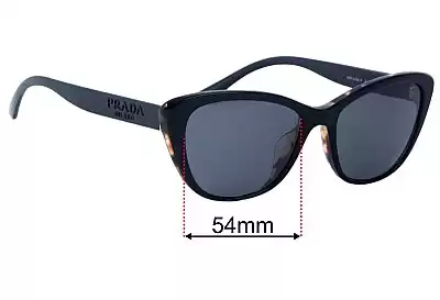 Prada VPR04W-F Replacement Lenses 54mm wide 