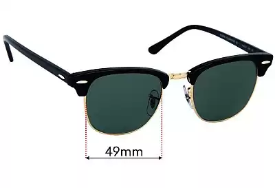 Ray-Ban RB3016 Clubmaster Ersatzlinsen 49mm wide 