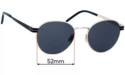 Sunglass Fix Replacement Lenses for Saint Laurent SL M62 - 52mm Wide Saint Laurent SL M62 Replacement Lenses 52mm wide
