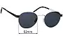 Sunglass Fix Replacement Lenses for Saint Laurent  SL M62 - 52mm Wide 