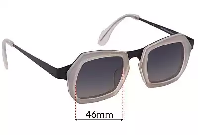 Theo Santorini Replacement Lenses 46mm wide 