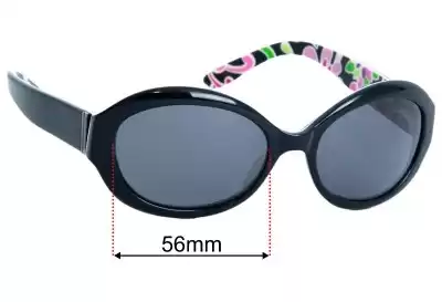 Vera Bradley Purple Punch Emily Replacement Lenses 56mm wide 