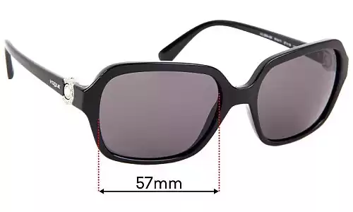 Vogue  VO2994-SB Replacement Lenses 57mm wide 