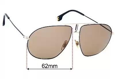 Carrera Bound Replacement Lenses 62mm wide 