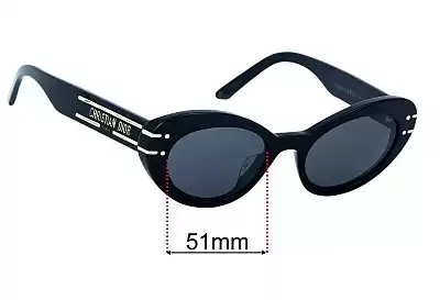 Christian Dior DiorSignature B3U Replacement Lenses 51mm wide 