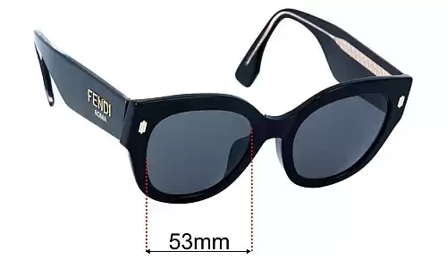 Fendi FF 0452/F/S Lentes de Repuesto 53mm wide 