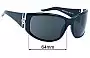 Sunglass Fix Replacement Lenses for Just Cavalli JC204S - 64mm Wide 