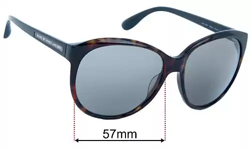 Sunglass Fix Replacement Lenses for Marc by Marc Jacobs MMJ 176/S - 57mm Wide Marc by Marc Jacobs MMJ 176/S Replacement Lenses 57mm wide
