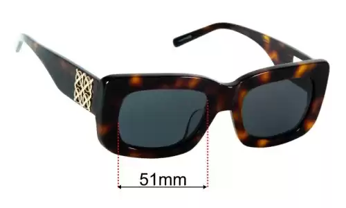 Sunglass Fix Replacement Lenses for Oroton Alice - 51mm Wide Oroton Alice Replacement Lenses 51mm wide