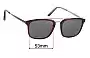 Sunglass Fix Replacement Lenses for Osiris Spirited - 53mm Wide 
