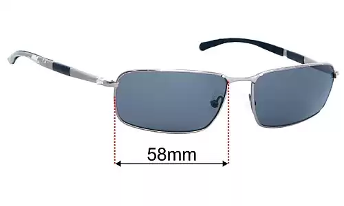 Replacement Lenses for Police S9525 - 58mm Wide 
