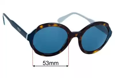 Prada SPR17U Replacement Lenses 53mm wide 