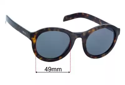 Prada SPR24V Ersatzgläser 49mm wide 