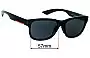 Sunglass Fix Replacement Lenses for Prada SPS03Q - 57mm Wide 