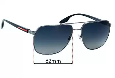 Prada SPS55V Replacement Lenses 62mm wide 