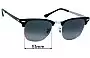Sunglass Fix Replacement Lenses for Ray-Ban RB3716 Clubmaster Metal - 51mm Wide 