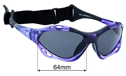 SeaSpecs Classic Jet Specs Replacement Lenses 64mm wide 