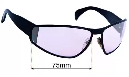 Alain Mikli 3214 Lentes de Repuesto 75mm wide 