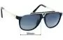 Sunglass Fix Lentes de Repuesto para Louis Vuitton  Mascot Z0936E - 59mm Wide 