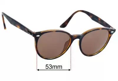Ray-Ban RB4305F (Low Bridge Fit) Replacement Lenses 53mm wide 