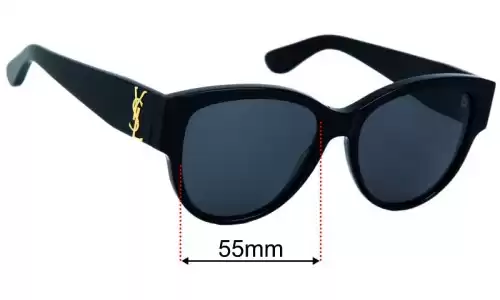 Saint Laurent  SL M3 Replacement Lenses 55mm wide 