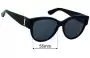 Sunglass Fix Replacement Lenses for Saint Laurent  SL M3 - 55mm Wide 