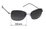 Sunglass Fix Ersatzgläser für Maui Jim MJ717 Apapane - 55mm Wide 