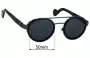 Sunglass Fix Replacement Lenses for Moncler ML 0021 - 50mm Wide 