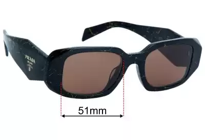 Prada SPR17W-F Ersatzgläser 51mm wide 