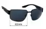 Sunglass Fix Replacement Lenses for Prada SPS56V - 62mm Wide 