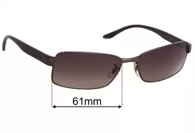 Ray-Ban RB3272 Lentes de Repuesto 61mm wide 