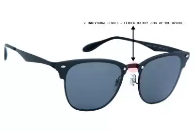 Ray-Ban RB3576-N Blaze Clubmaster (TWO LENSES) Replacement Lenses 69mm wide 