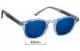 Sunglass Fix Replacement Lenses for Yussimi 201453 - 49mm Wide 